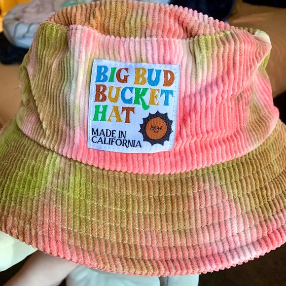 BIG BUD PRESS -trade- Tie-Dye Bucket Hat in Pink / Olive✨🌸🌿 NWOT - Picture 4 of 5